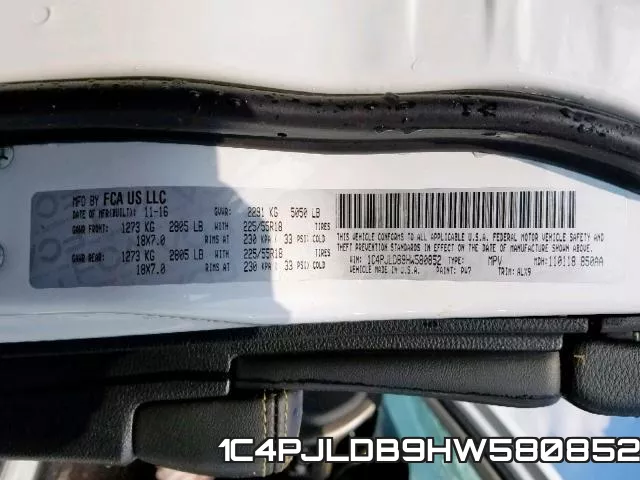 1C4PJLDB9HW580852 фото 2