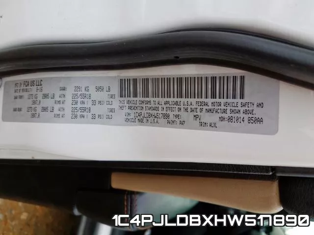 1C4PJLDBXHW517890 фото 2