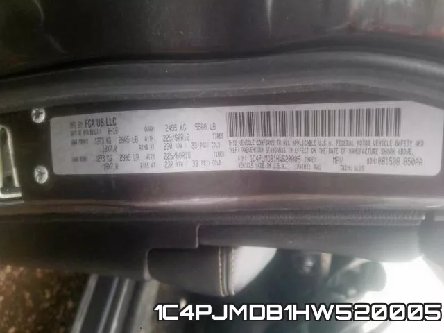 1C4PJMDB1HW520005 фото 2