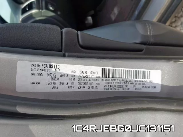 1C4RJEBG0JC131151 фото 2