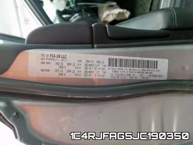 1C4RJFAG5JC190350 фото 2