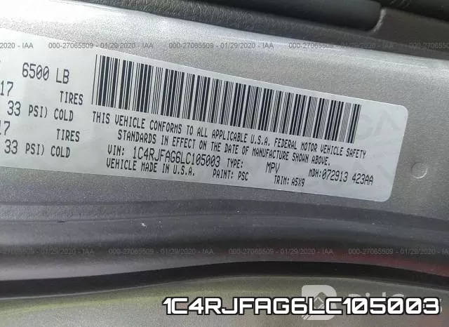 1C4RJFAG6LC105003 фото 10