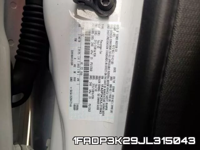 1FADP3K29JL315043 фото 2