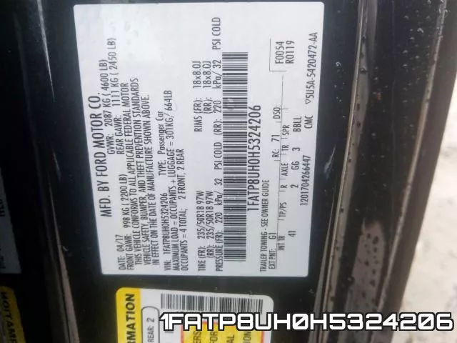 1FATP8UH0H5324206 фото 2