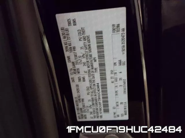 1FMCU0F79HUC42484 фото 2