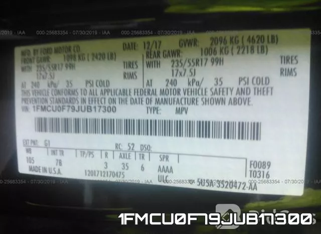 1FMCU0F79JUB17300 фото 10