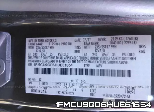 1FMCU9GD6HUE61654 фото 10