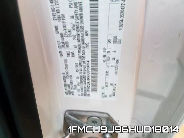 1FMCU9J96HUD18014 фото 2