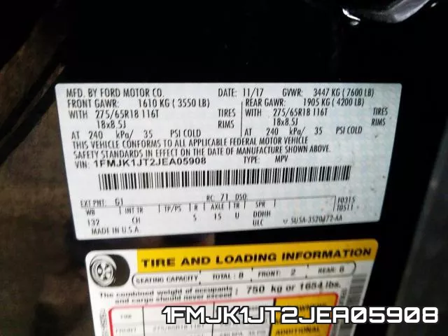 1FMJK1JT2JEA05908 фото 2