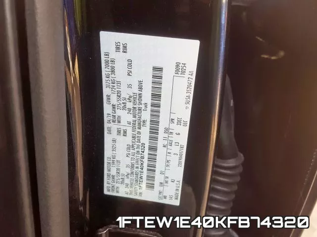 1FTEW1E40KFB74320 фото 2