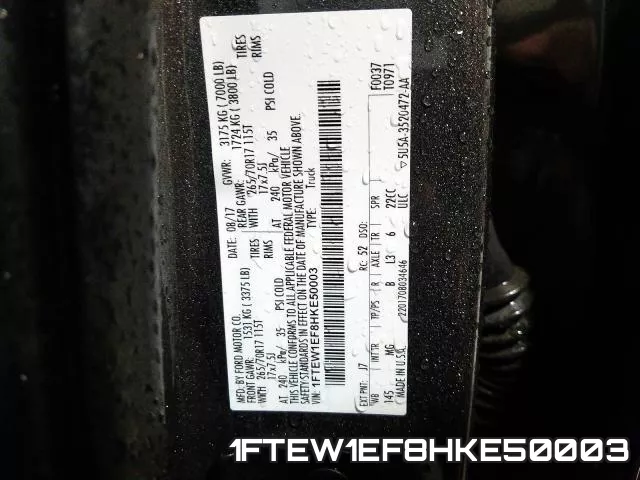 1FTEW1EF8HKE50003 фото 2