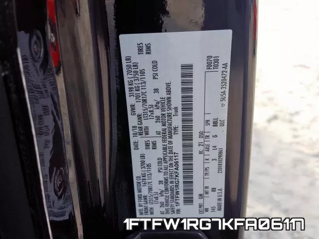 1FTFW1RG7KFA06117 фото 2