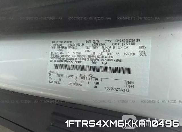 1FTRS4XM6KKA70496 фото 10