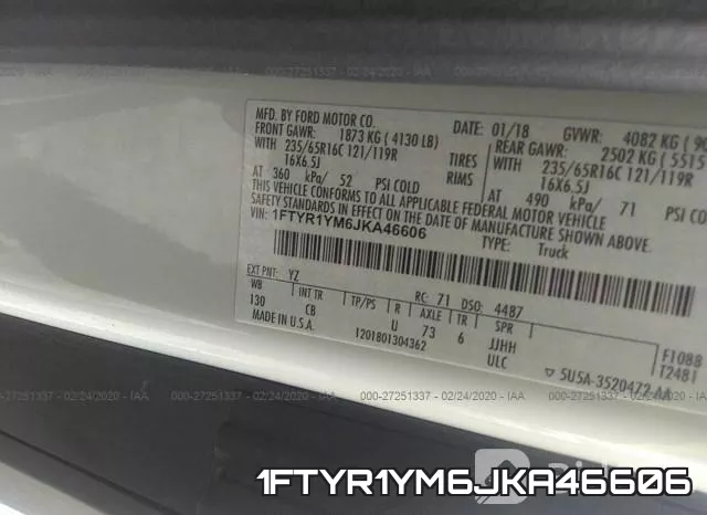 1FTYR1YM6JKA46606 фото 10