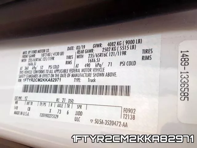 1FTYR2CM2KKA82971 фото 2