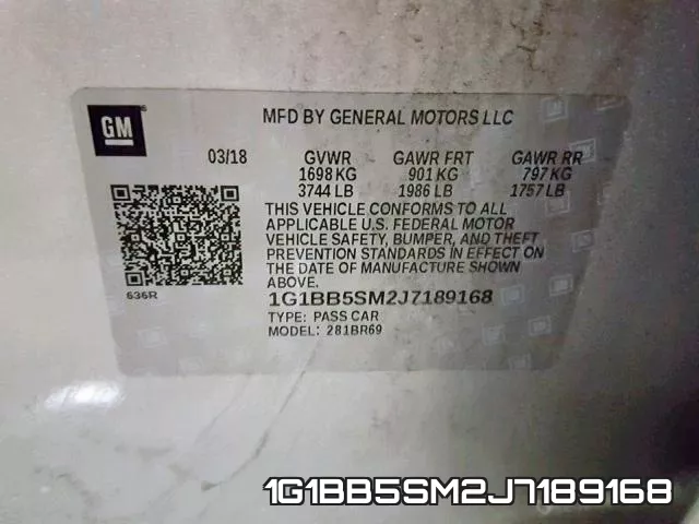 1G1BB5SM2J7189168 фото 2