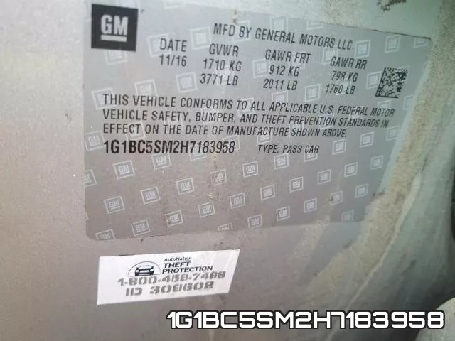 1G1BC5SM2H7183958 фото 2