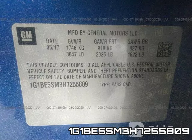 1G1BE5SM3H7255809 фото 10