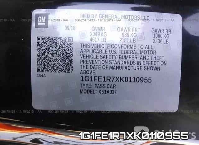 1G1FE1R7XK0110955 фото 10
