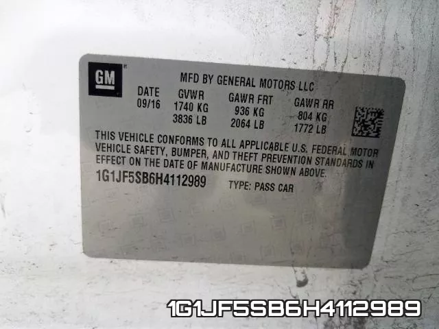 1G1JF5SB6H4112989 фото 2