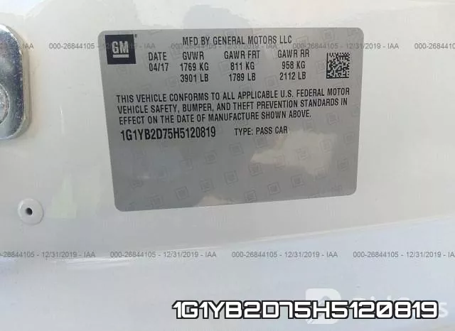 1G1YB2D75H5120819 фото 10