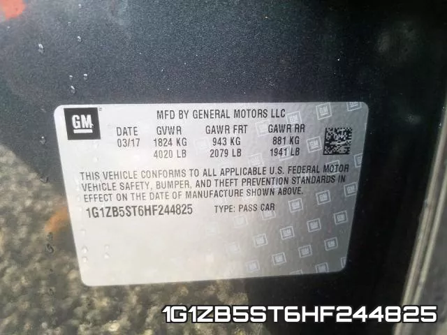 1G1ZB5ST6HF244825 фото 2