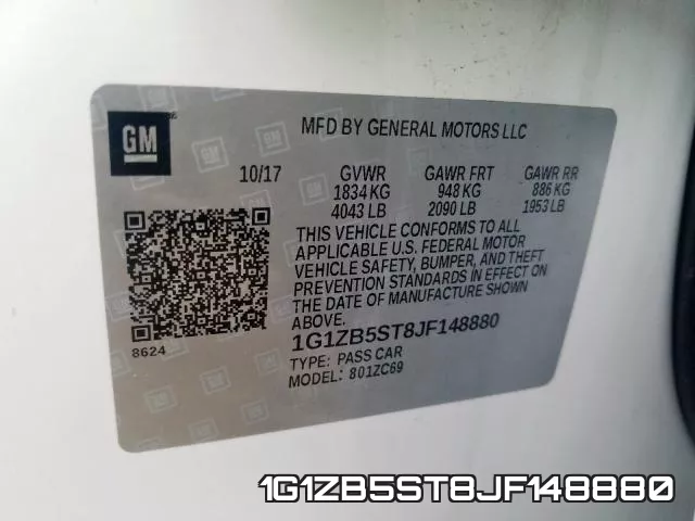1G1ZB5ST8JF148880 фото 2