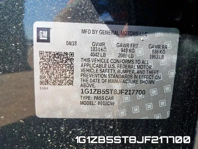 1G1ZB5ST8JF217700 фото 2
