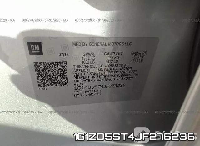1G1ZD5ST4JF276236 фото 10