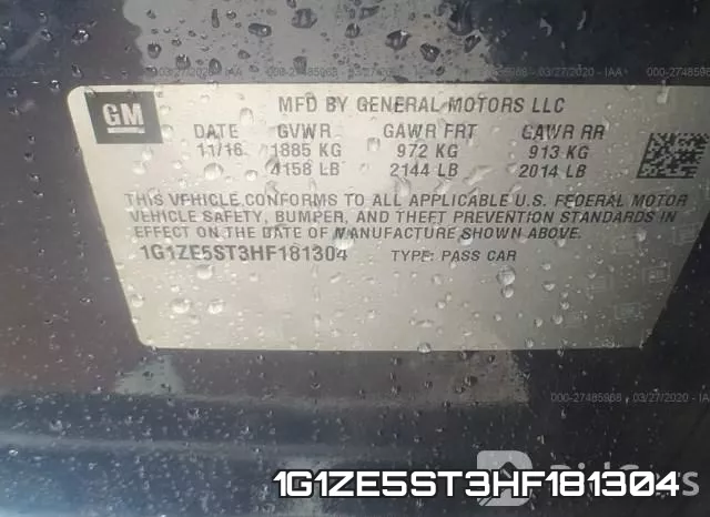 1G1ZE5ST3HF181304 фото 10