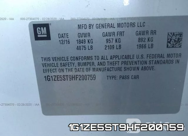 1G1ZE5ST9HF200759 фото 10