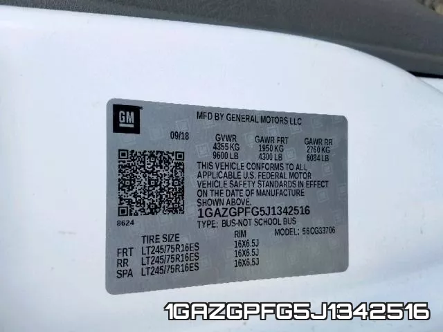 1GAZGPFG5J1342516 фото 2