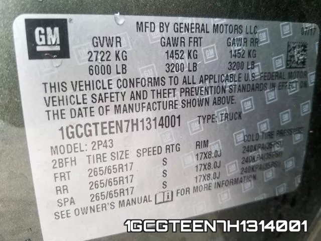1GCGTEEN7H1314001 фото 2