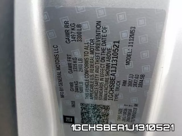 1GCHSBEA1J1310521 фото 2
