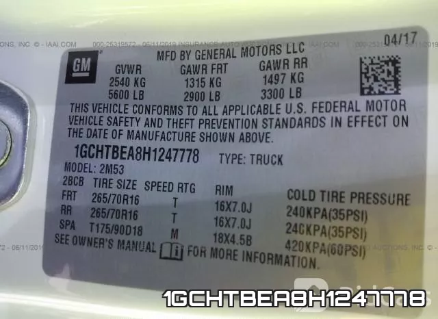 1GCHTBEA8H1247778 фото 10