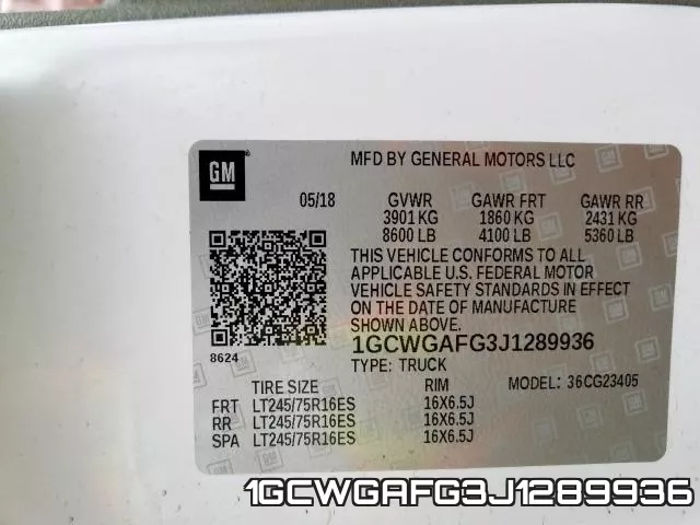 1GCWGAFG3J1289936 фото 2
