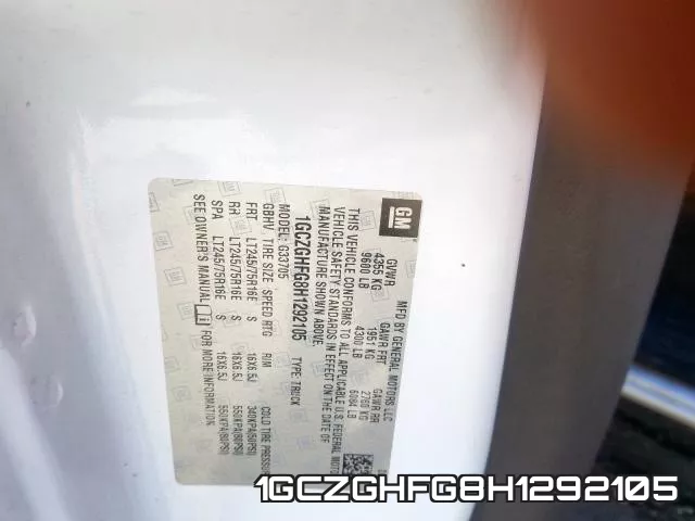 1GCZGHFG8H1292105 фото 2