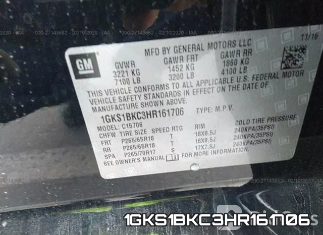 1GKS1BKC3HR161706 фото 10