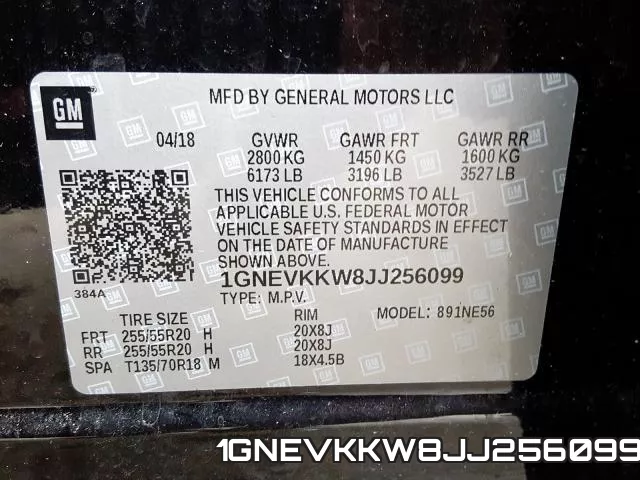 1GNEVKKW8JJ256099 фото 2