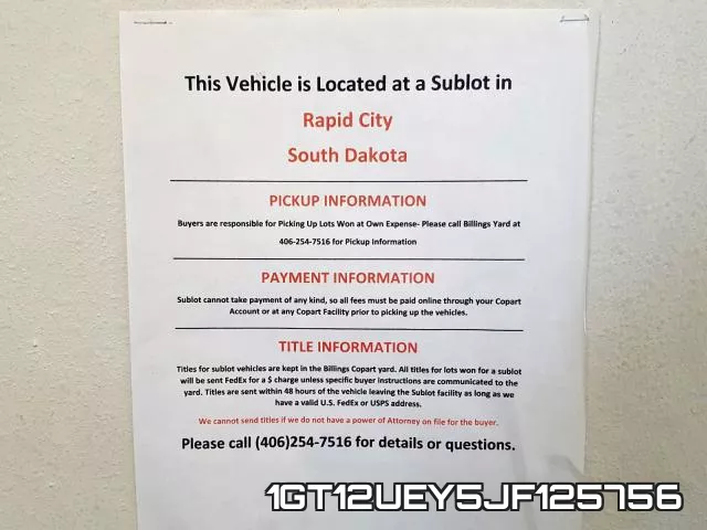 1GT12UEY5JF125756 фото 10