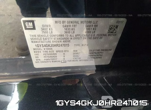 1GYS4GKJ0HR247015 фото 10