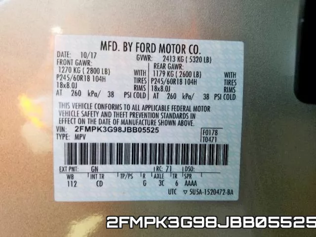 2FMPK3G98JBB05525 фото 2