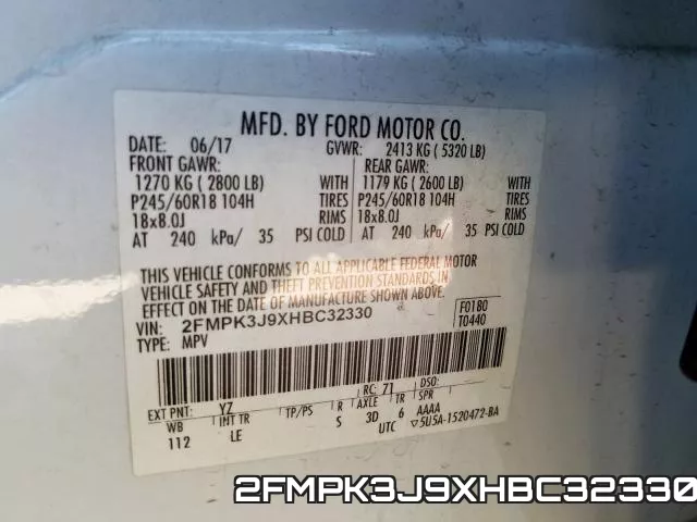 2FMPK3J9XHBC32330 фото 2