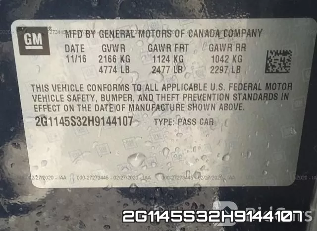 2G1145S32H9144107 фото 10