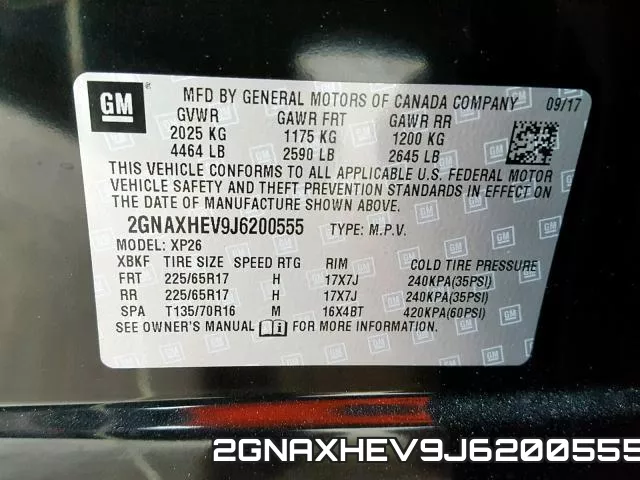 2GNAXHEV9J6200555 фото 2