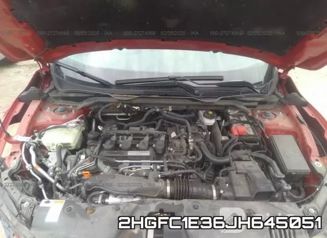 2HGFC1E36JH645051 фото 2