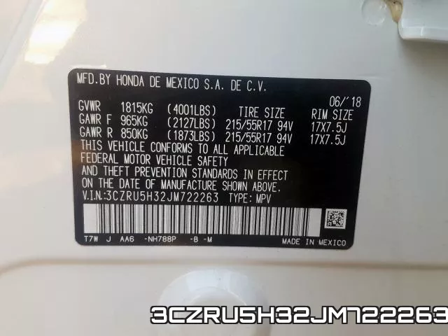 3CZRU5H32JM722263 фото 2