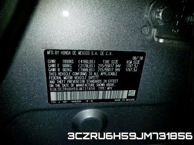 3CZRU6H59JM731856 фото 2