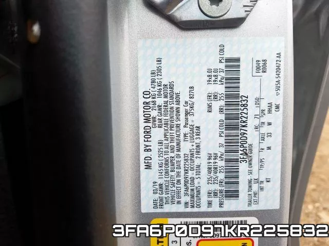 3FA6P0D97KR225832 фото 2
