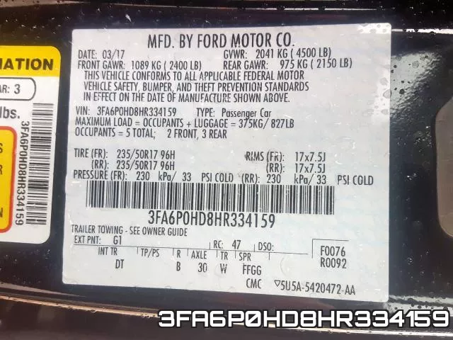 3FA6P0HD8HR334159 фото 2